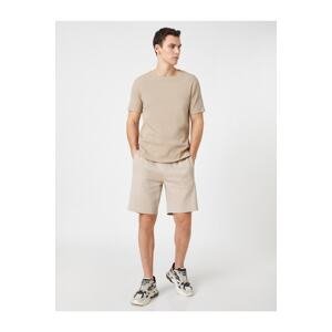 Koton Basic Shorts with Lace Waist and Pocket Detail