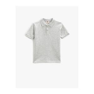 Koton Basic Polo T-Shirt Short Sleeve Button Detailed