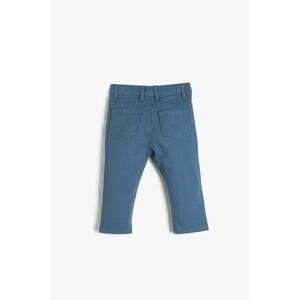 Koton Trousers are Slim Fit, Cotton with Pocket, and Adjustable Elastic Waist.