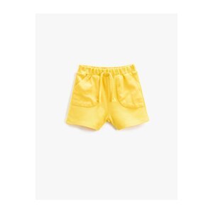 Koton Textured Shorts with Pockets and Tie Waist