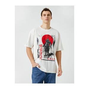 Koton Oversize T-Shirt Asian Printed Crew Neck Short Sleeve