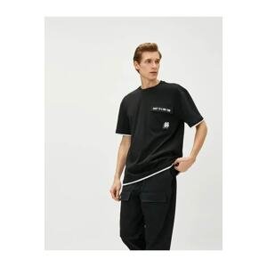 Koton Men's Clothing T-Shirt 3sam10427hk Black Black