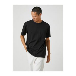 Koton Basic T-Shirts, Crew Neck Pocket Detailed, Short Sleeves.