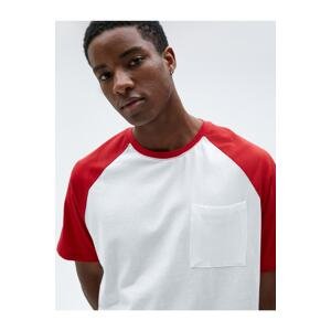 Koton Pocket Detailed T-Shirt Raglan Sleeve Crew Neck Short Sleeve