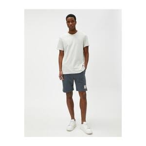 Koton Lace-up Shorts with Labels and Pockets