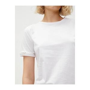 Koton Sleeve Detailed T-Shirt Cotton
