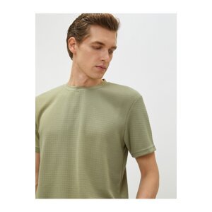 Koton Basic T-Shirt Crew Neck Short Sleeve Textured