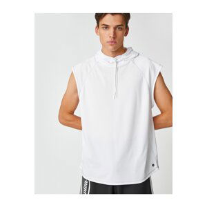 Koton Athletic Tanks with a Hooded Stitching Detail Sleeveless.