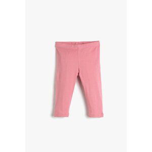 Koton Girls' Basic Capri Boys Corduroy Elastic Waist Leggings 3skg40151ak