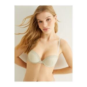 Koton Supportive Bra With Lace Extra Padded Underwire