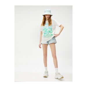 Koton Printed T-Shirt Crew Neck Short Sleeve Cotton