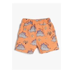 Koton Elastic Waist Normal Baby Orange Shorts 3smb40088tk