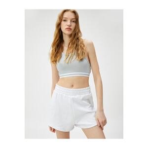 Koton Crop Athlete U-Neck Rib Detailed