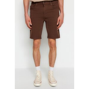 Trendyol Brown Regular Fit Stretch Fabric Denim Denim Shorts & Bermuda