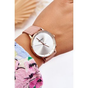 Leather analog watch Ernest 94193 Pink