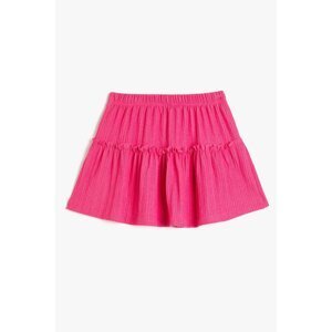 Koton Girls' Tiered Mini Skirt With Elastic Waist 3skg70021ak