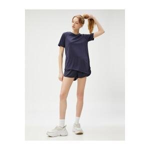 Koton Modal Blend Sports T-Shirt Slit Detailed