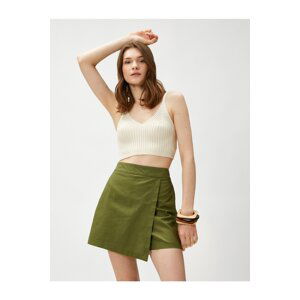 Koton Mini Shorts Skirt Linen Blended