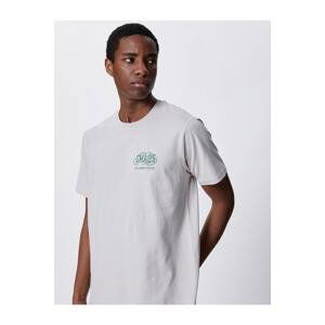 Koton Motto Printed T-Shirt Slim Fit Crew Neck Cotton