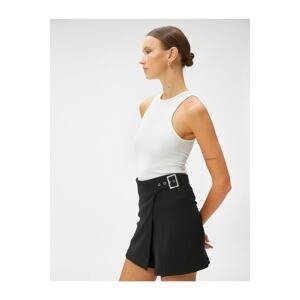 Koton Mini Shorts Skirt Belt Detailed