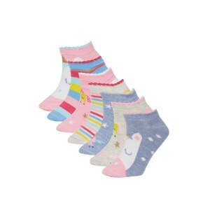 DEFACTO Girls 7-Pack Cotton Booties Socks