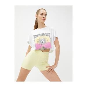 Koton Crop Relax Fit Yoga T-Shirt Modal Blend