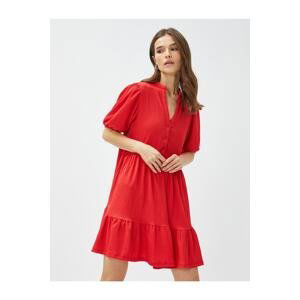 Koton Classic Collar Shirt Dress Layered Short Sleeves