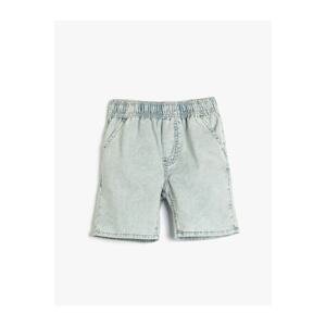Koton Jeans Shorts with elasticated waist, pockets. Cotton
