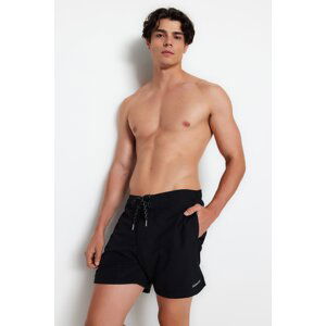 Trendyol Black Standard Size Soft Fabric Sea Shorts