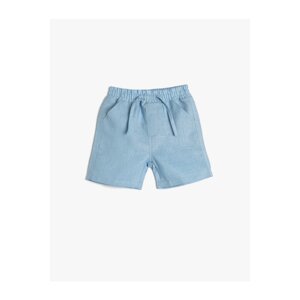 Koton Linen Shorts with Pockets Elastic Tie Waist