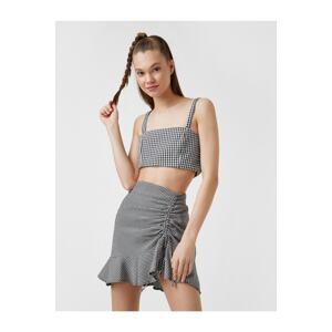 Koton Pleated Ruffle Mini Skirt