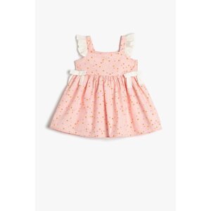 Koton Floral Strap Frilly Bow Detailed Dress