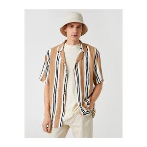 Koton Striped Short Sleeve Summer Shirt