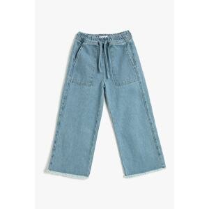 Koton Jeans Wide Leg with Elastic Waist Pockets - Loose Jeans