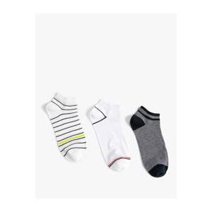 Koton Striped 3-Pack Booties Socks Set