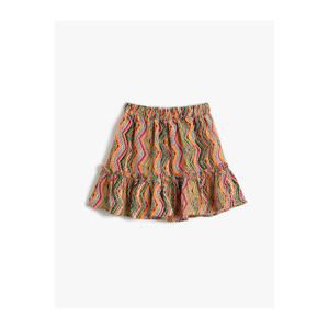 Koton Frilled Mini Skirt with Elastic Waist