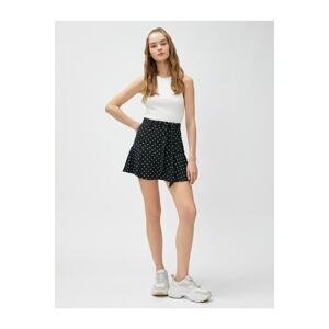 Koton Mini Short Skirt Polka Dot Waist Belted Flounce