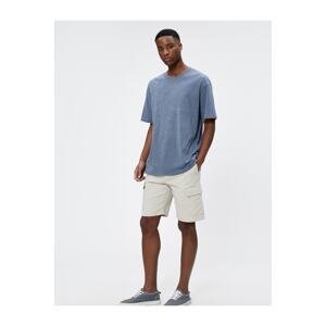 Koton Basic Cargo Shorts Waist Laced Pocket Detailed Cotton