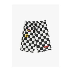 Koton Checked T-Shirt Short Sleeve Crew Neck