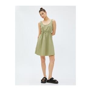 Koton Mini Parachute Dress U Neck Waist Gathered Sleeveless