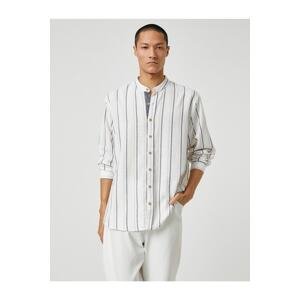 Koton Basic Woven Shirt with Collar Buttons