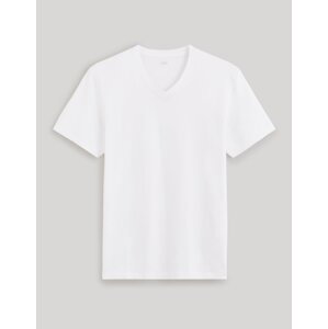 Biele pánske basic tričko Celio Debasev
