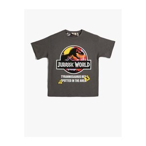 Koton Jurassic World T-Shirt Licensed Short Sleeve Crew Neck Cotton