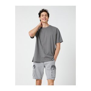 Koton Denim Shorts with Cargo Pocket Detail and Buttons