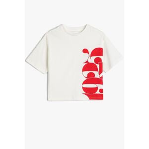 Koton T-Shirt 1923 Printed Short Sleeve Crew Neck Cotton