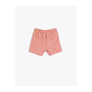 Koton Linen Shorts Tie Waist Pocket