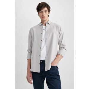 DEFACTO Slim Fit Cotton Long Sleeve Shirt