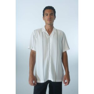 DEFACTO Regular Fit Viscose Printed Short Sleeve Shirt