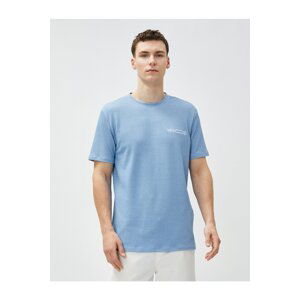 Koton Slim Fit T-Shirt Short Sleeved Crew Neck Textured.