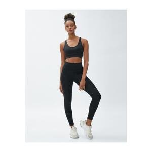 Koton High Waist Sports Leggings Ankle Length with Pocket Details.